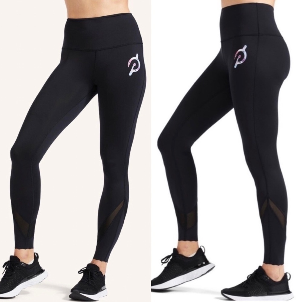 NWT Peloton Move Scalloped Hem High Rise Leggings Black